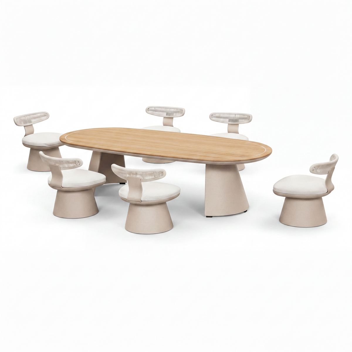 Conjunto Mesa de Jantar Retangular Calla 5 Peças - Claudio Bellini